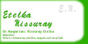 etelka missuray business card